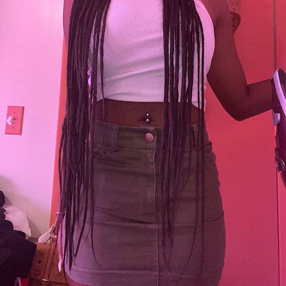 Olive green skirt from f21